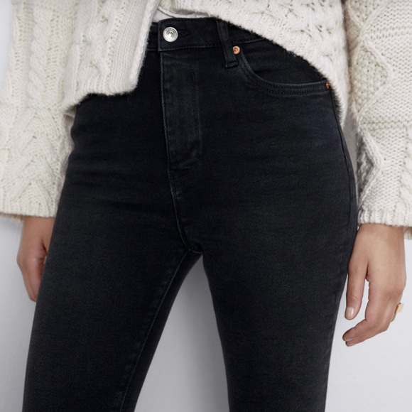Premium 80's high waisted jeans | Shadow black | Zara - Picture 4 of 8
